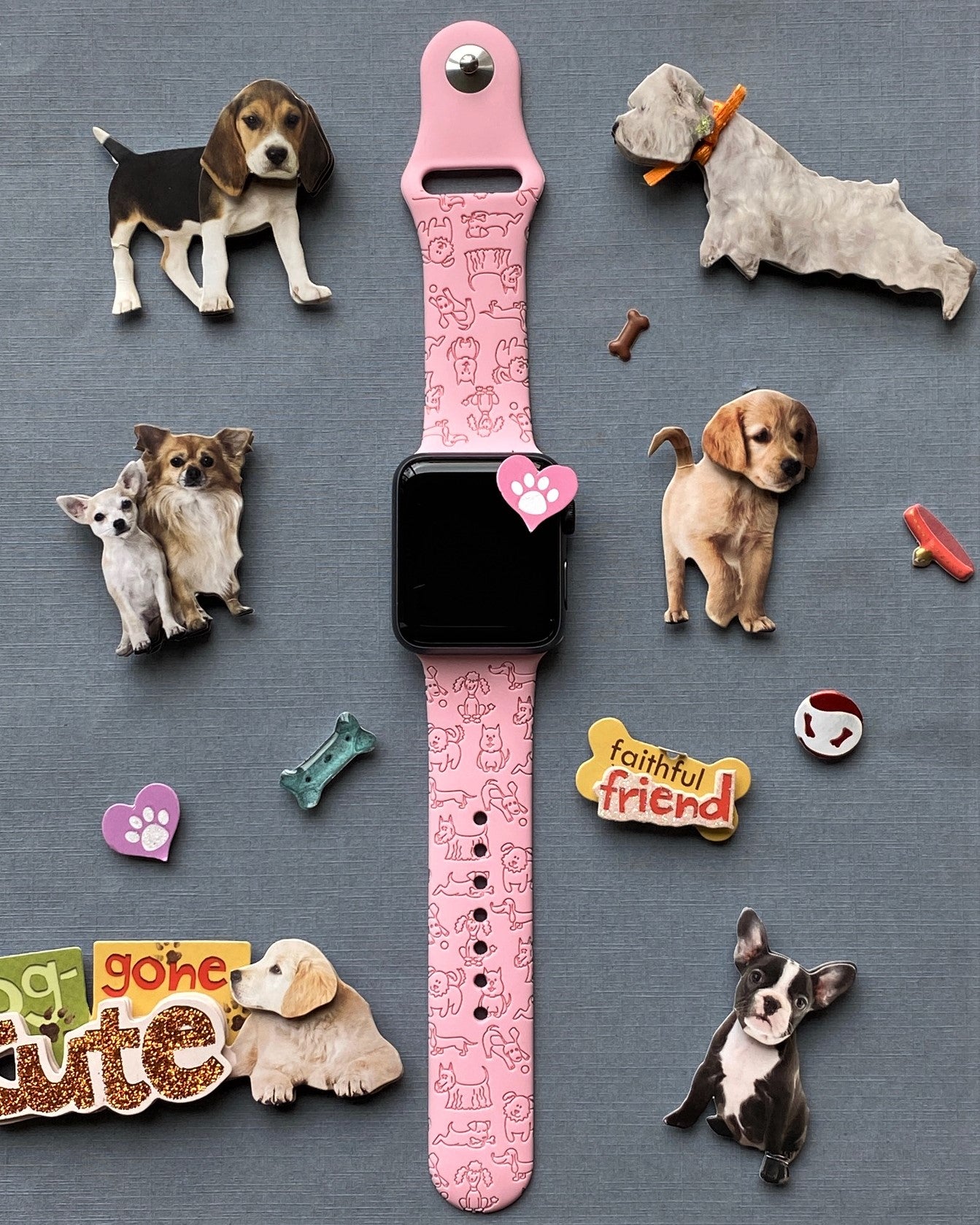 Personalized apple outlet watch band dog