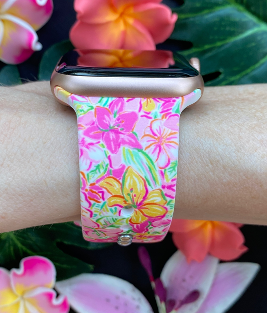 Pink Tropics Watch Band For Apple Watch