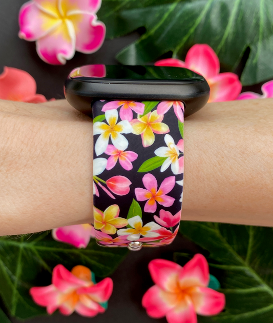 Plumeria Fitbit Versa 3/Versa 4/Sense/Sense 2 Watch Band