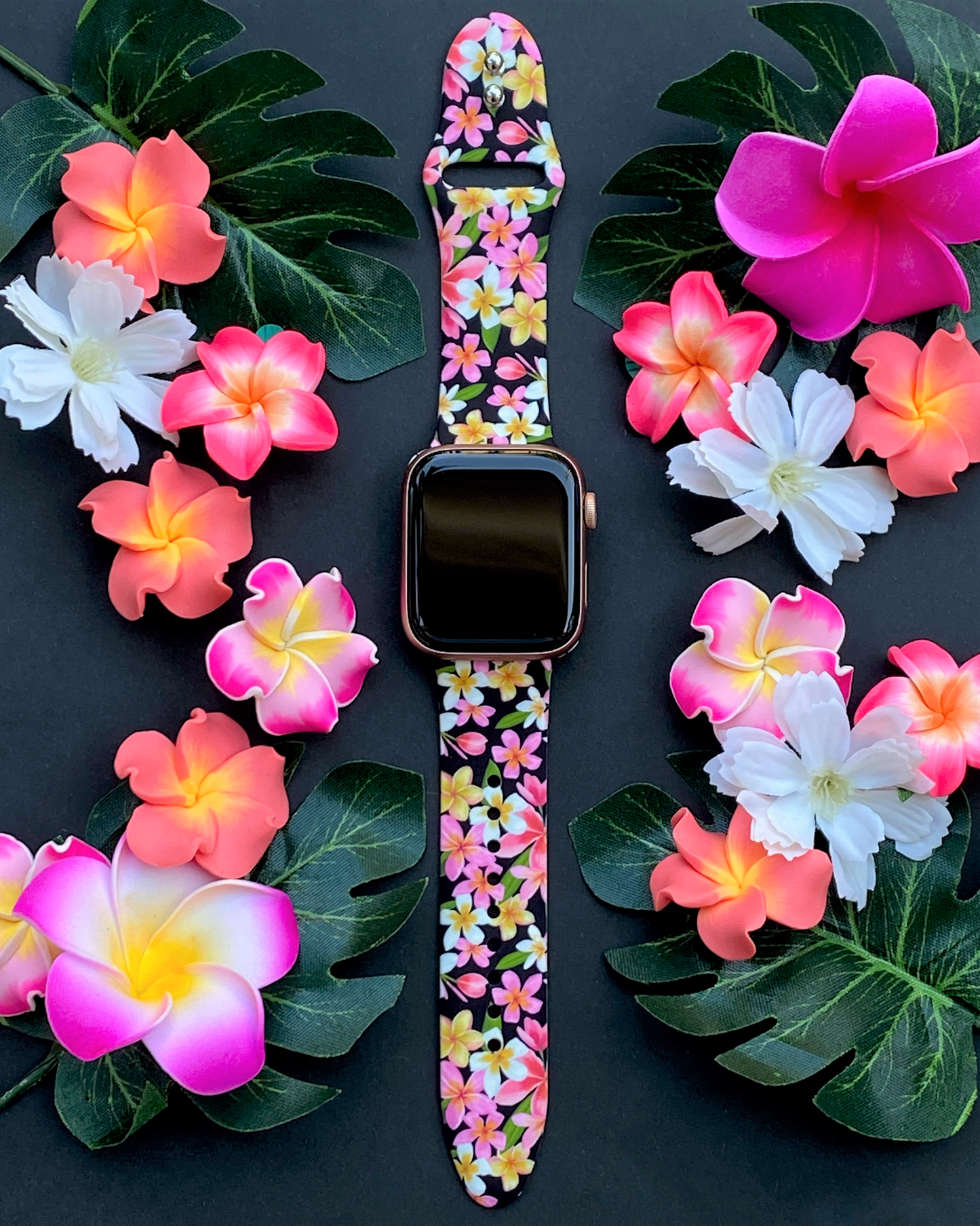 Plumeria Watch Band For Apple Watch