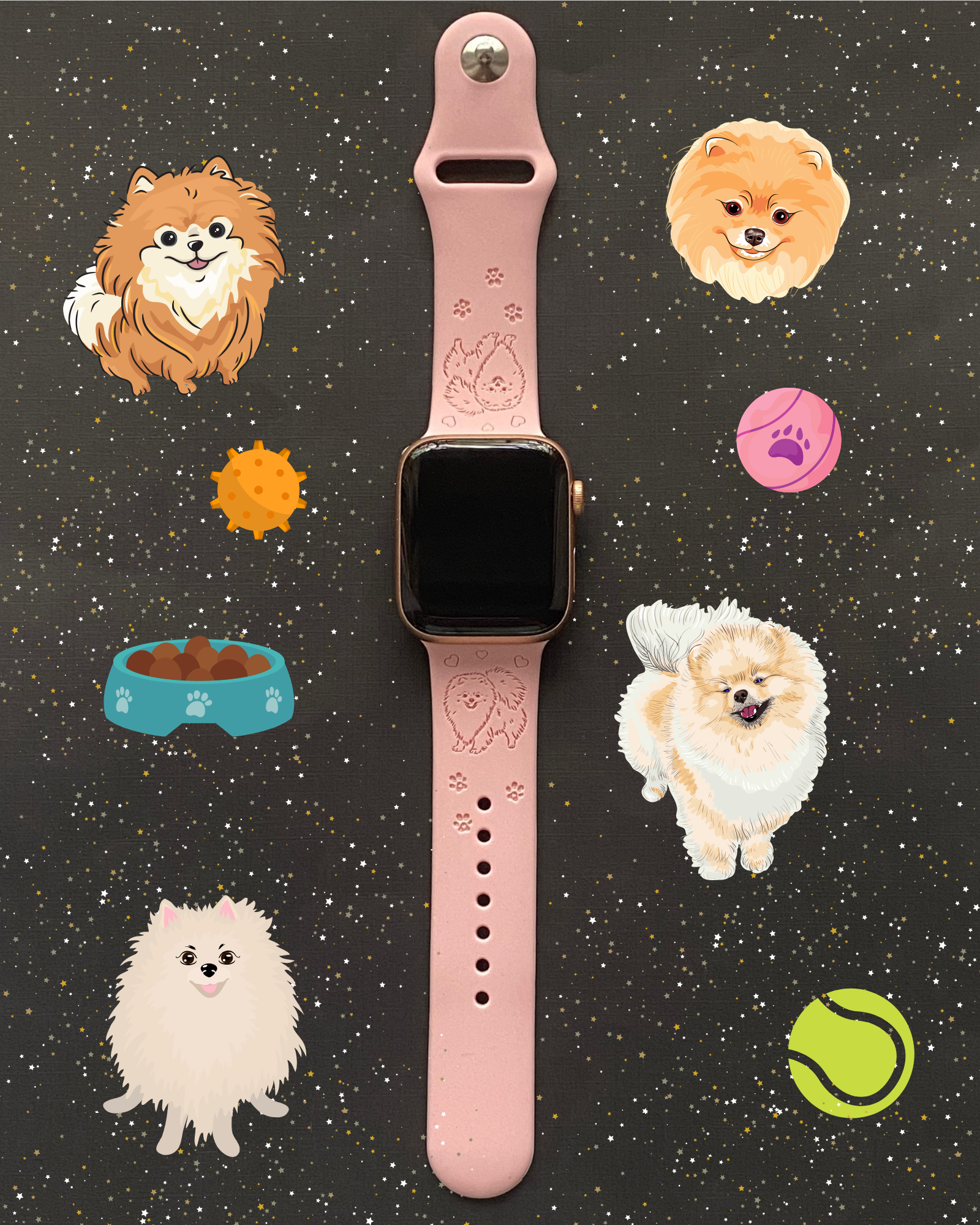 Pomeranian Dog Watch Band For Apple Watch - Main Image