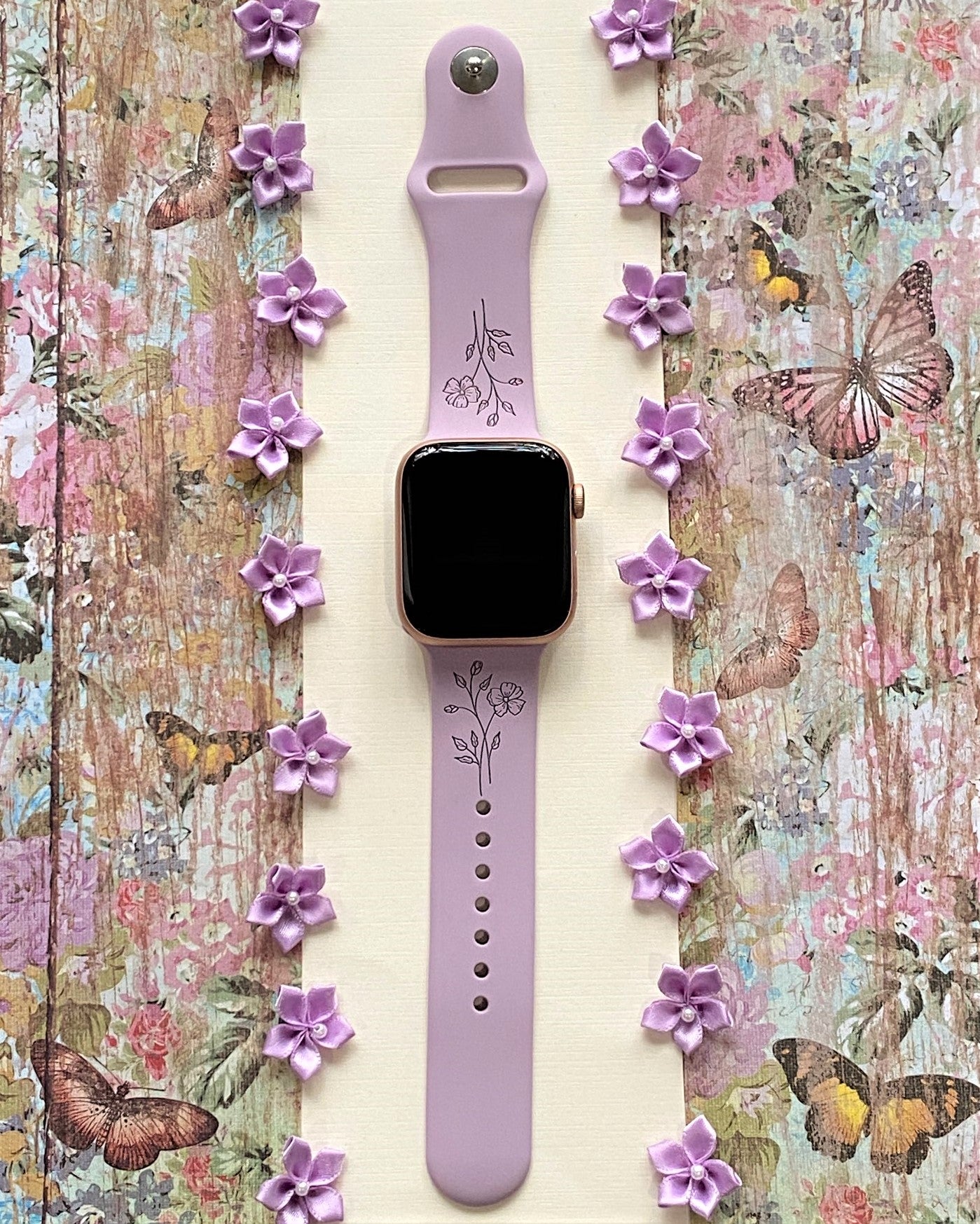 Spring Flower Watch Band For Apple Watch