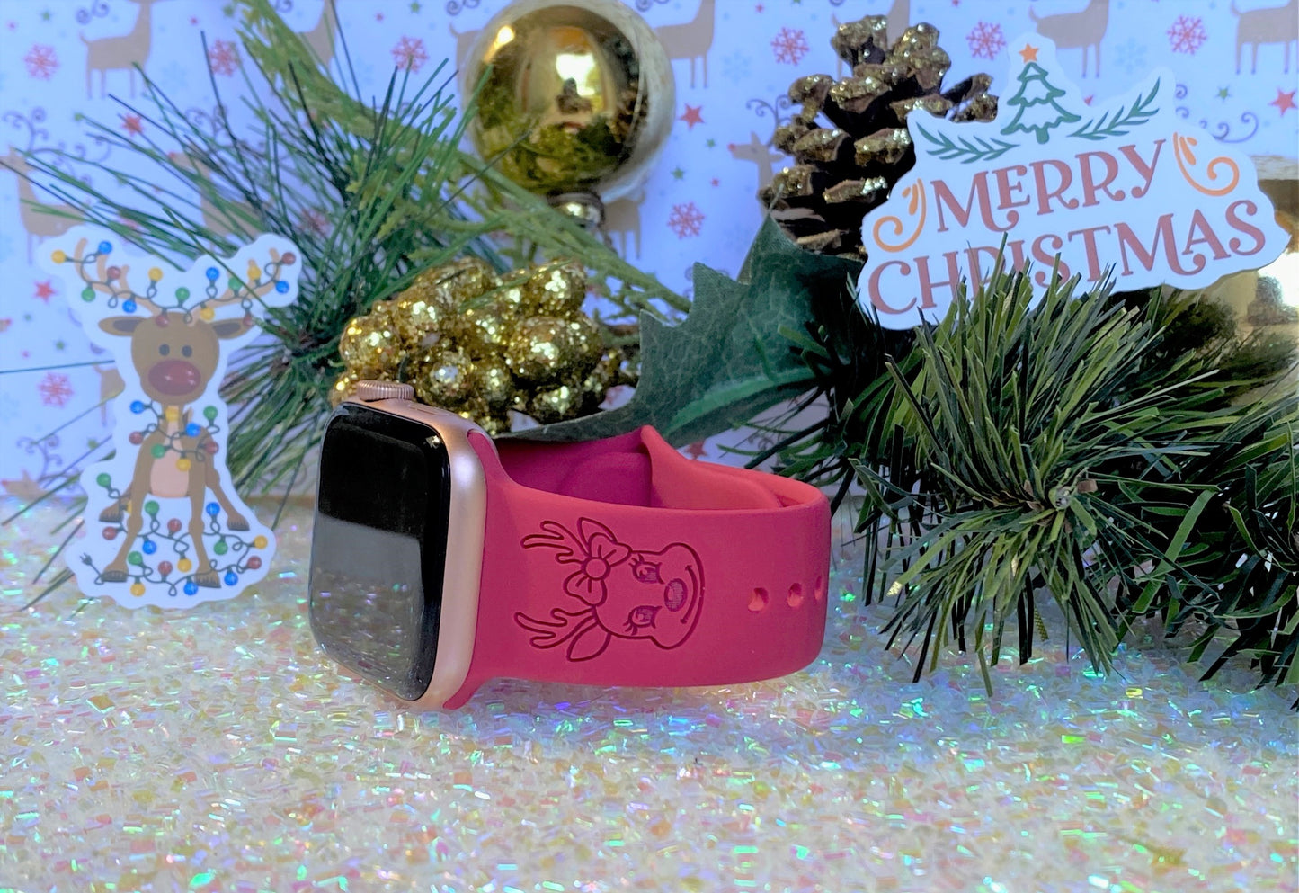 Cute Reindeer Watch Band For Apple Watch