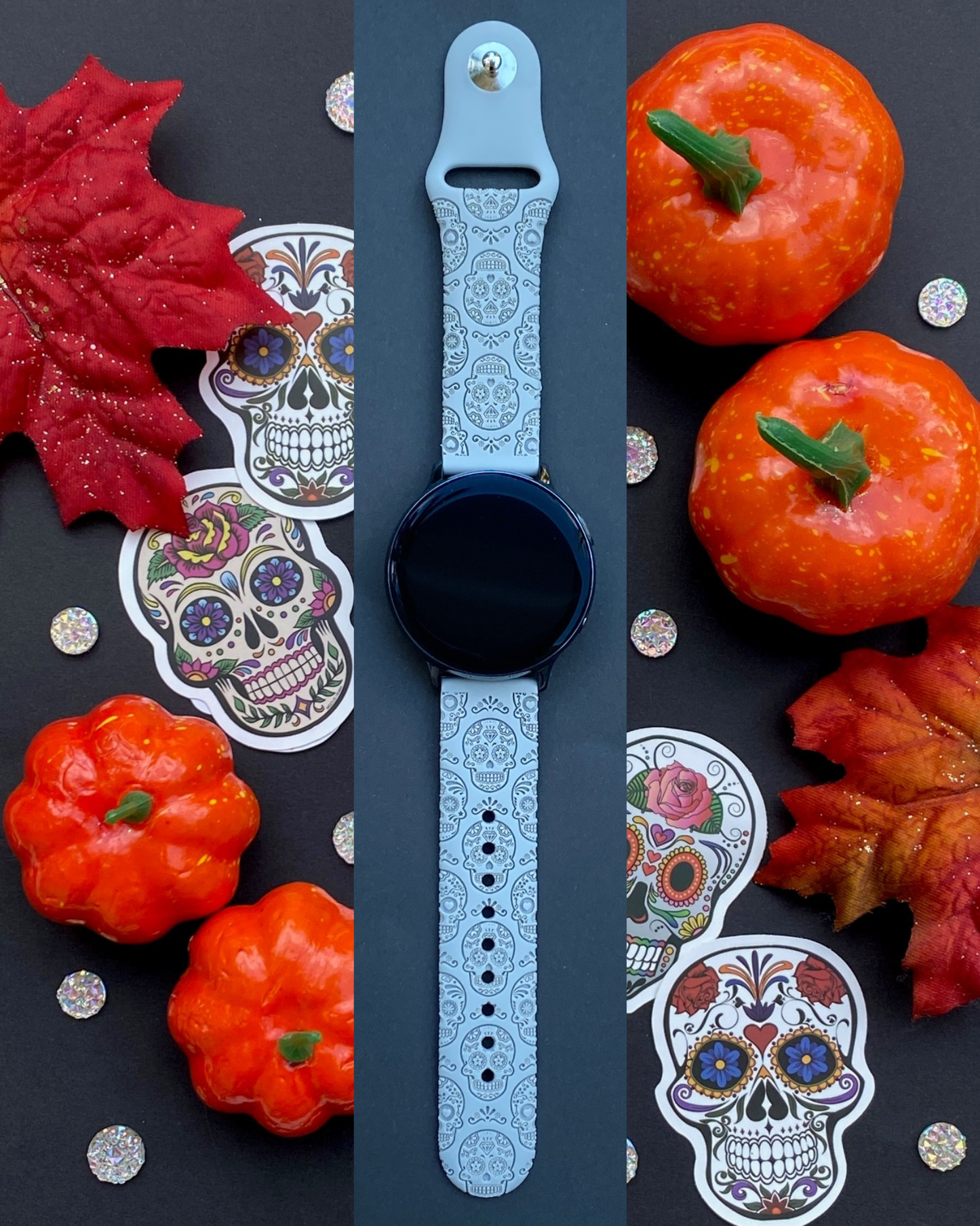 Sugar Skulls 20mm Samsung Galaxy Watch Band