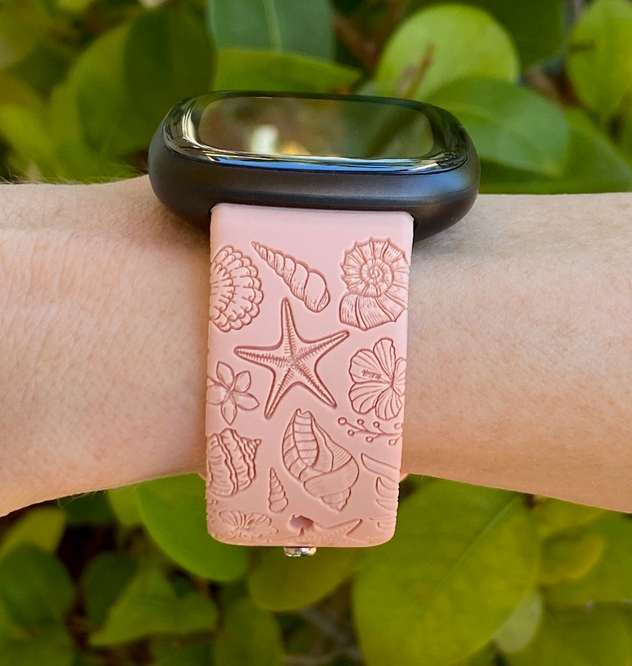 Seashells and Flowers Fitbit Versa 3/Versa 4/Sense/Sense 2 Watch Band