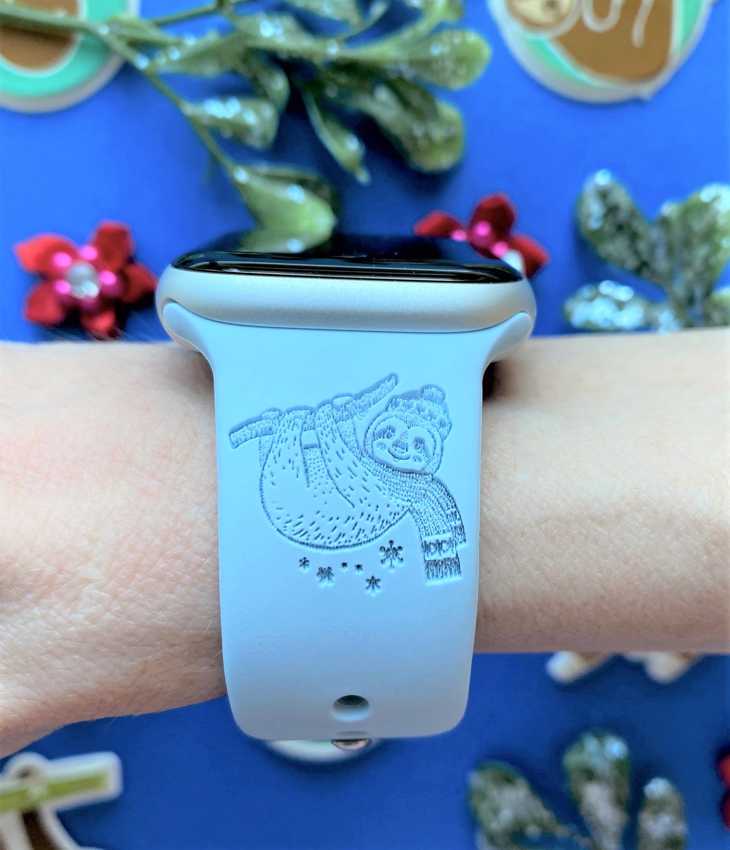 Sloth Winter Watch Band For Apple Watch