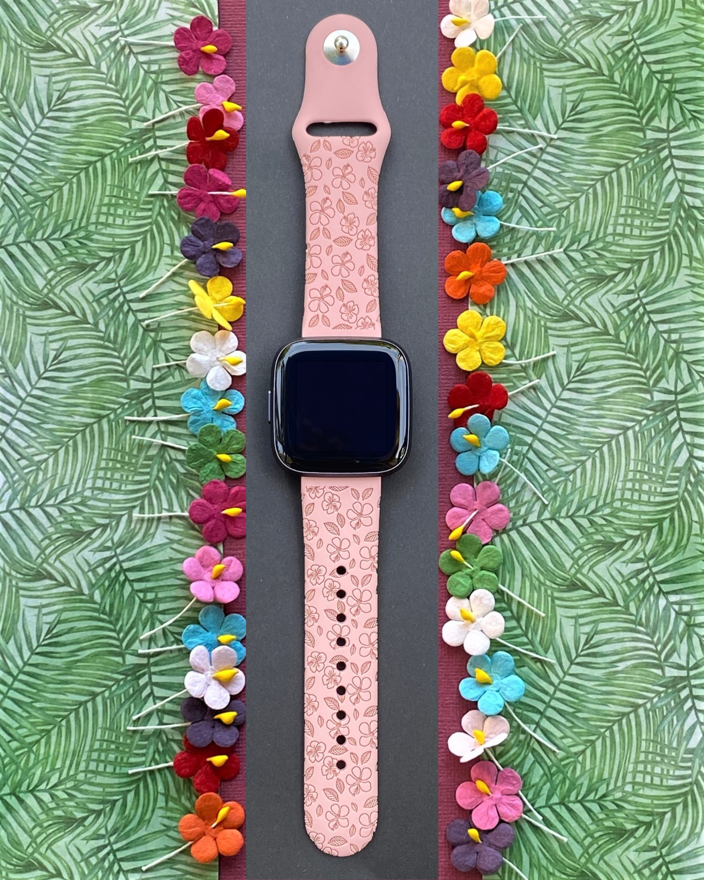 Tropical Hibiscus Fitbit Versa 1/2 Watch Band