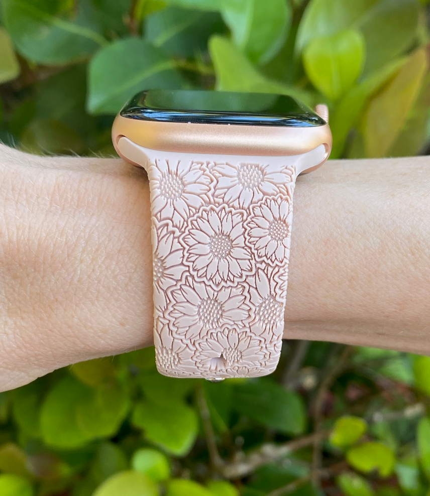 Sunflower Floral Watch Band For Apple Watch