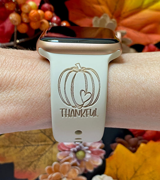 Thankful Pumpkin Watch Band For Apple Watch