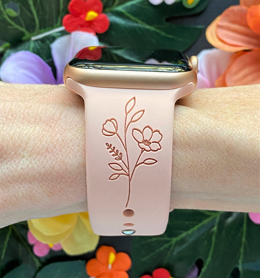 Tropical Flower Watch Band For Apple Watch