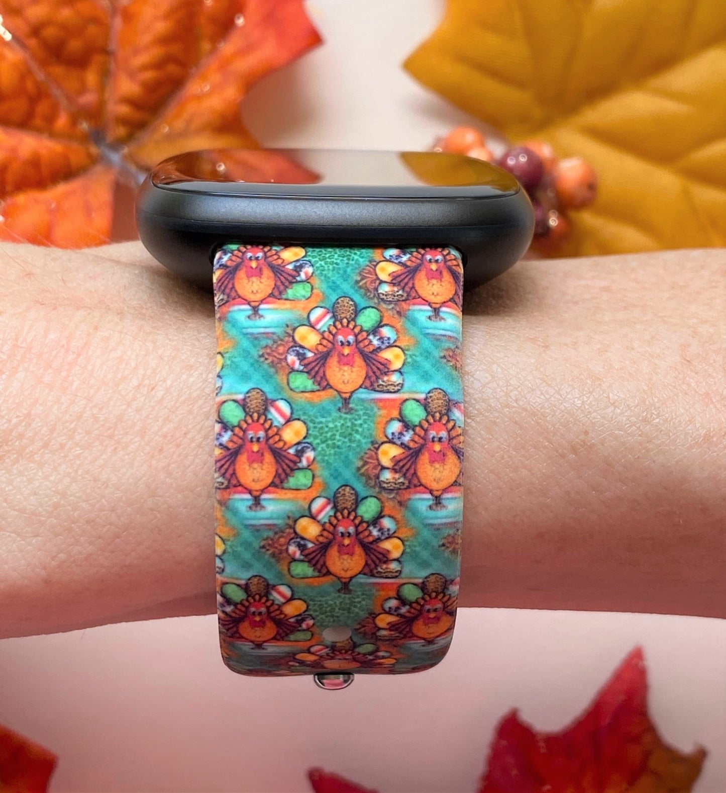 Turkey Thanksgiving Fitbit Versa 3/Versa 4/Sense/Sense 2 Watch Band
