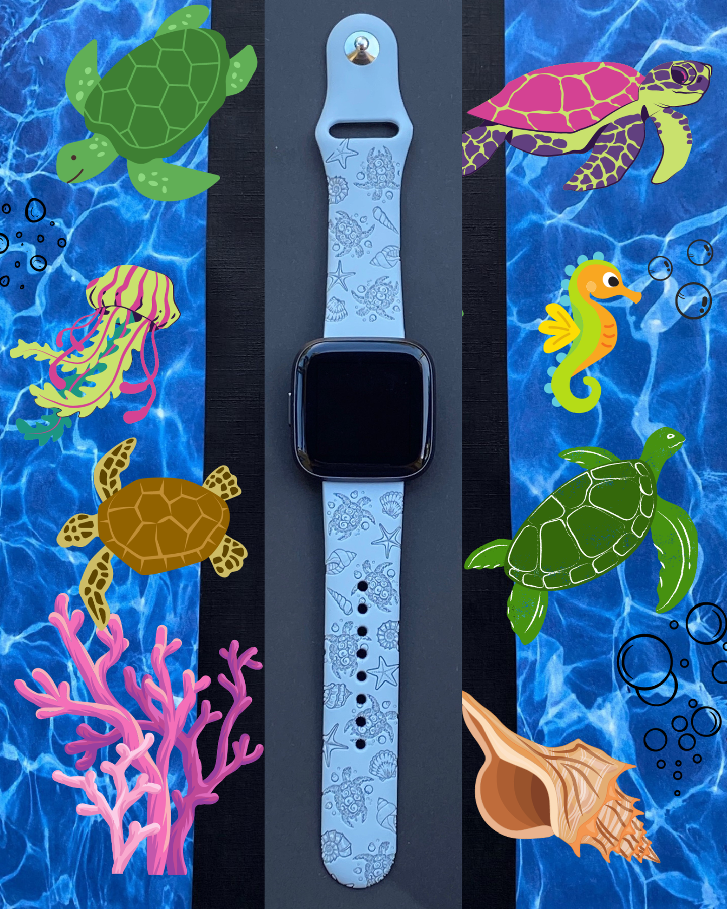 Turtles and Shells Fitbit Versa 1/2 Watch Band