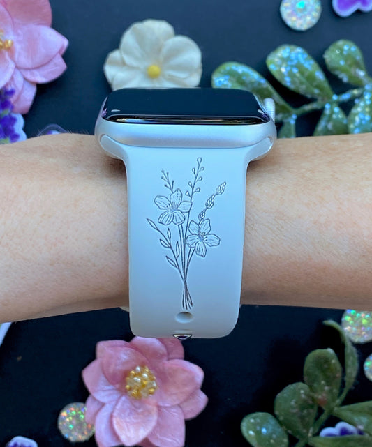 Wild Flower Watch Band For Apple Watch