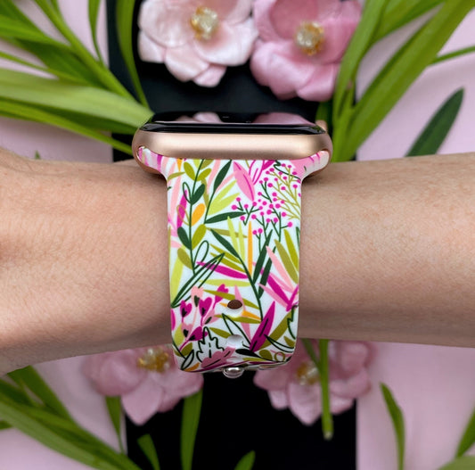 Wild Flower Watch Band For Apple Watch
