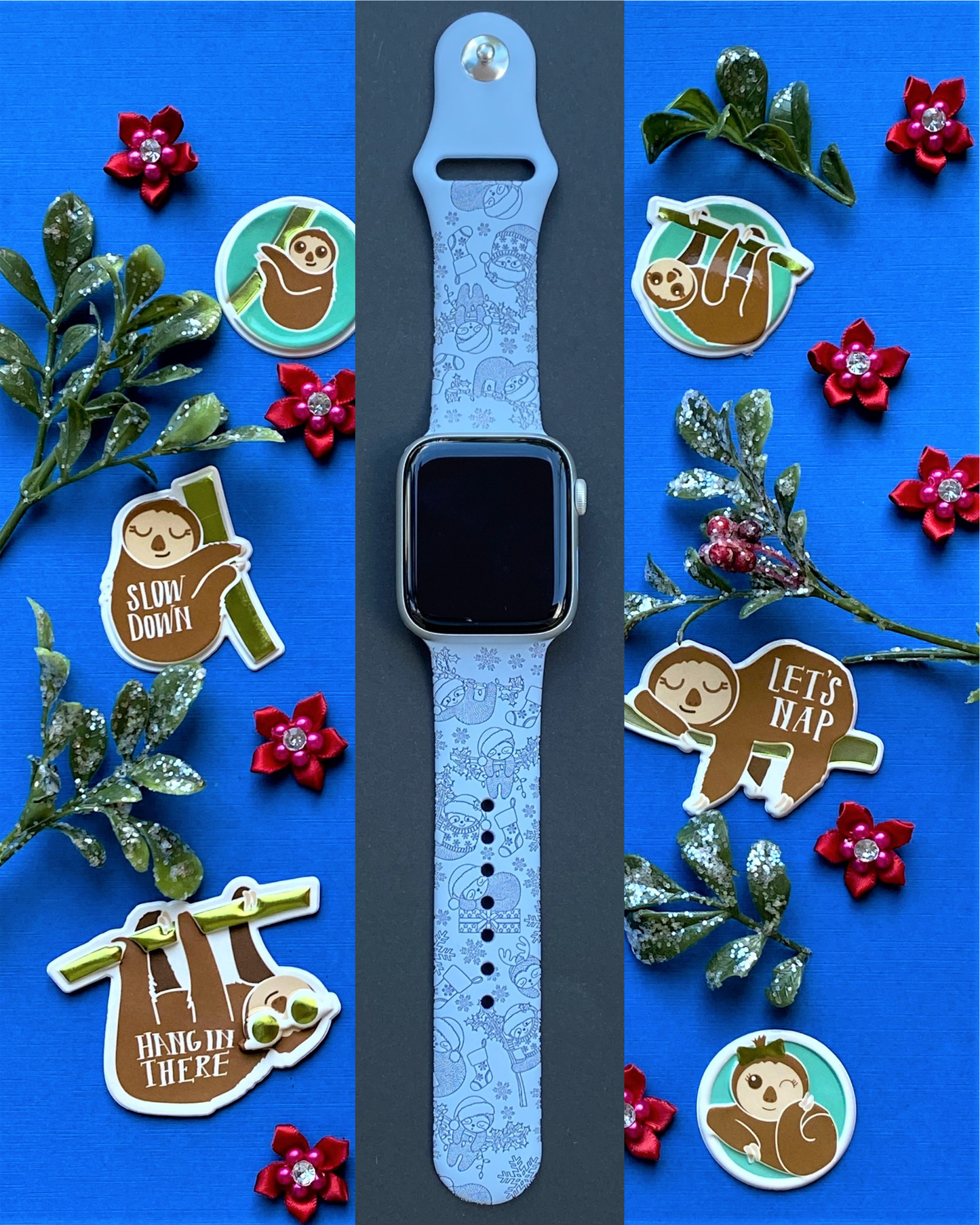 Christmas Sloth Watch Band For Apple Watch
