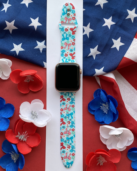 4th of July Bows Watch Band For Apple Watch