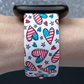 4th of July Hearts Fitbit Versa 3/Versa 4/Sense/Sense 2 Watch Band