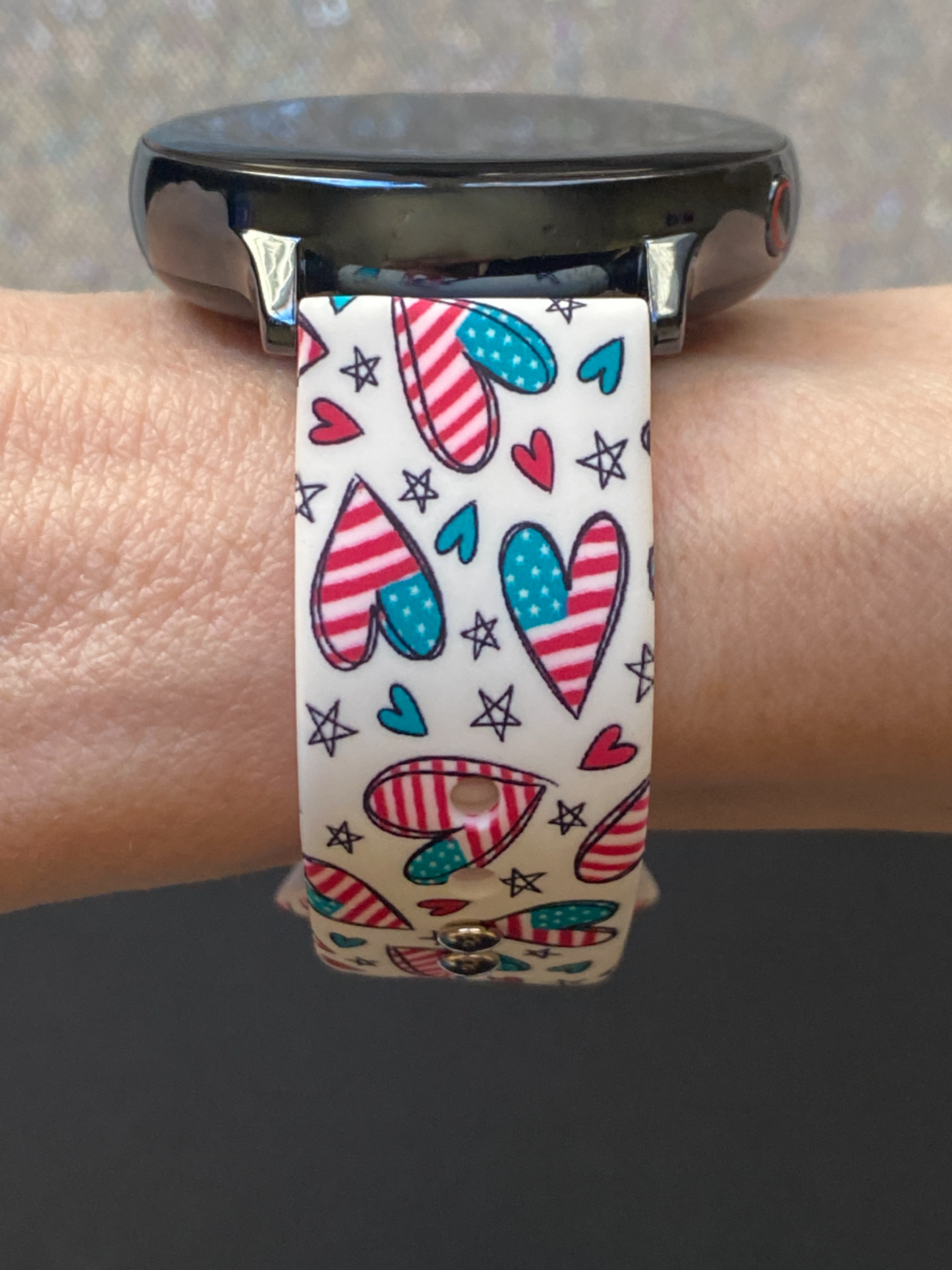 4th of July Hearts Samsung Galaxy Watch Band