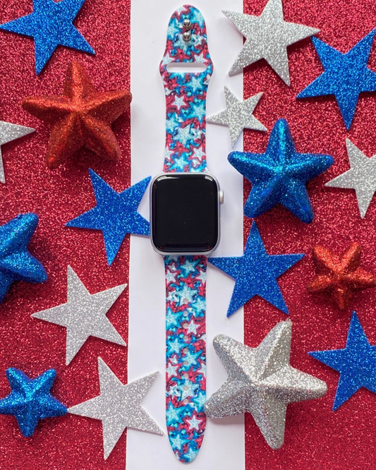 4th of July Stars Watch Band For Apple Watch