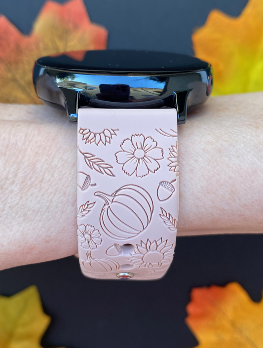 Pumpkin Floral 20mm Samsung Galaxy Watch Band