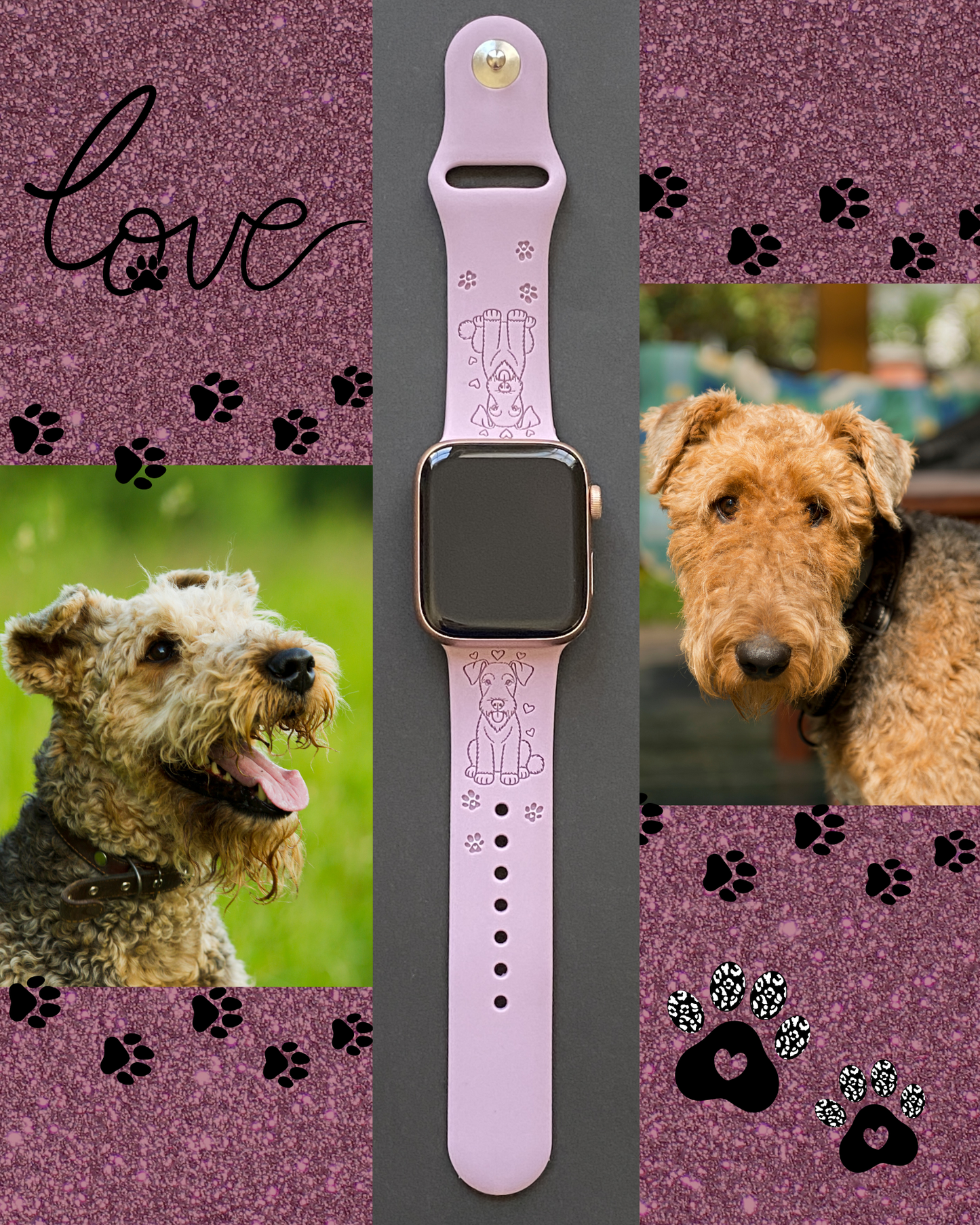 Airedale Terrier Dog Watch Band For Apple Watch
