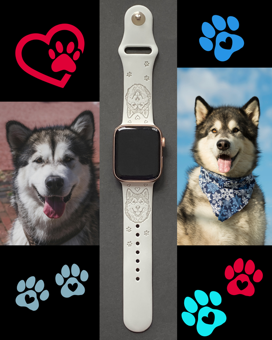Alaskan Malamute Dog Watch Band For Apple Watch