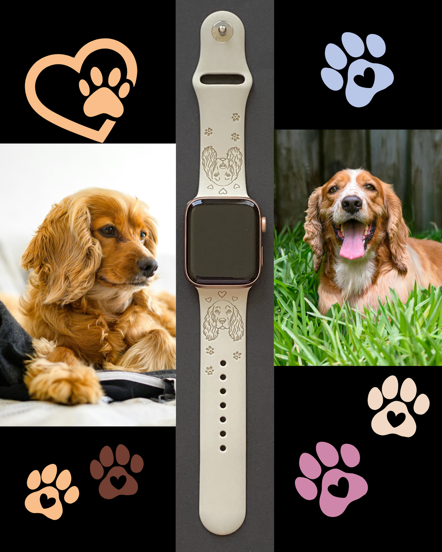 American Cocker Spaniel Dog Watch Band For Apple Watch