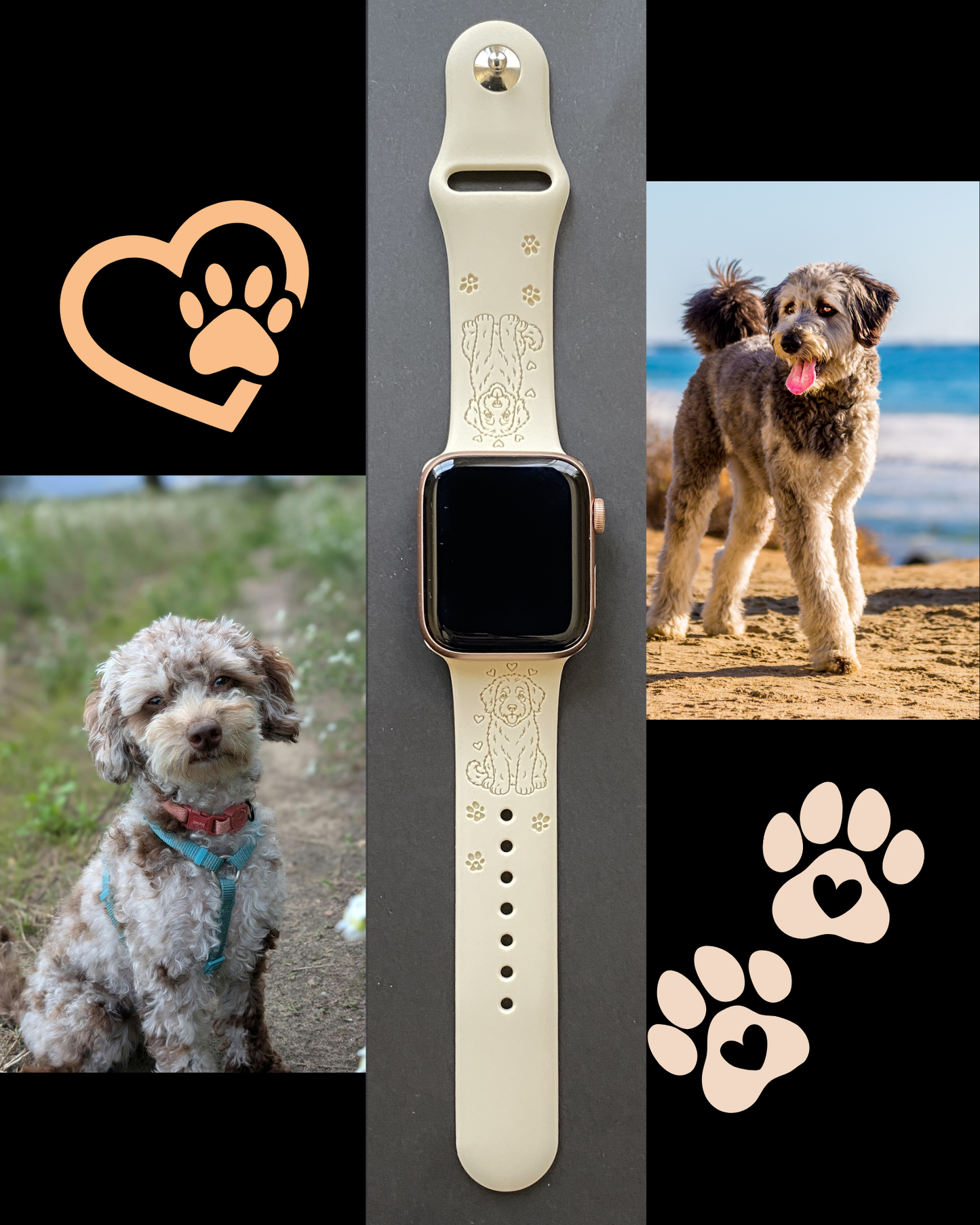 Aussiedoodle Dog Watch Band For Apple Watch