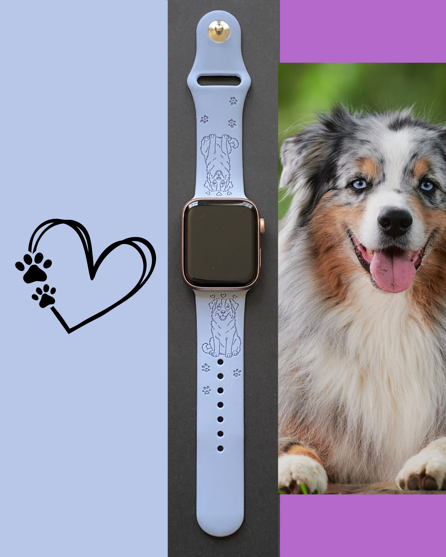 My Pet Australian Shepherd Dog Watch Band For Apple Watch