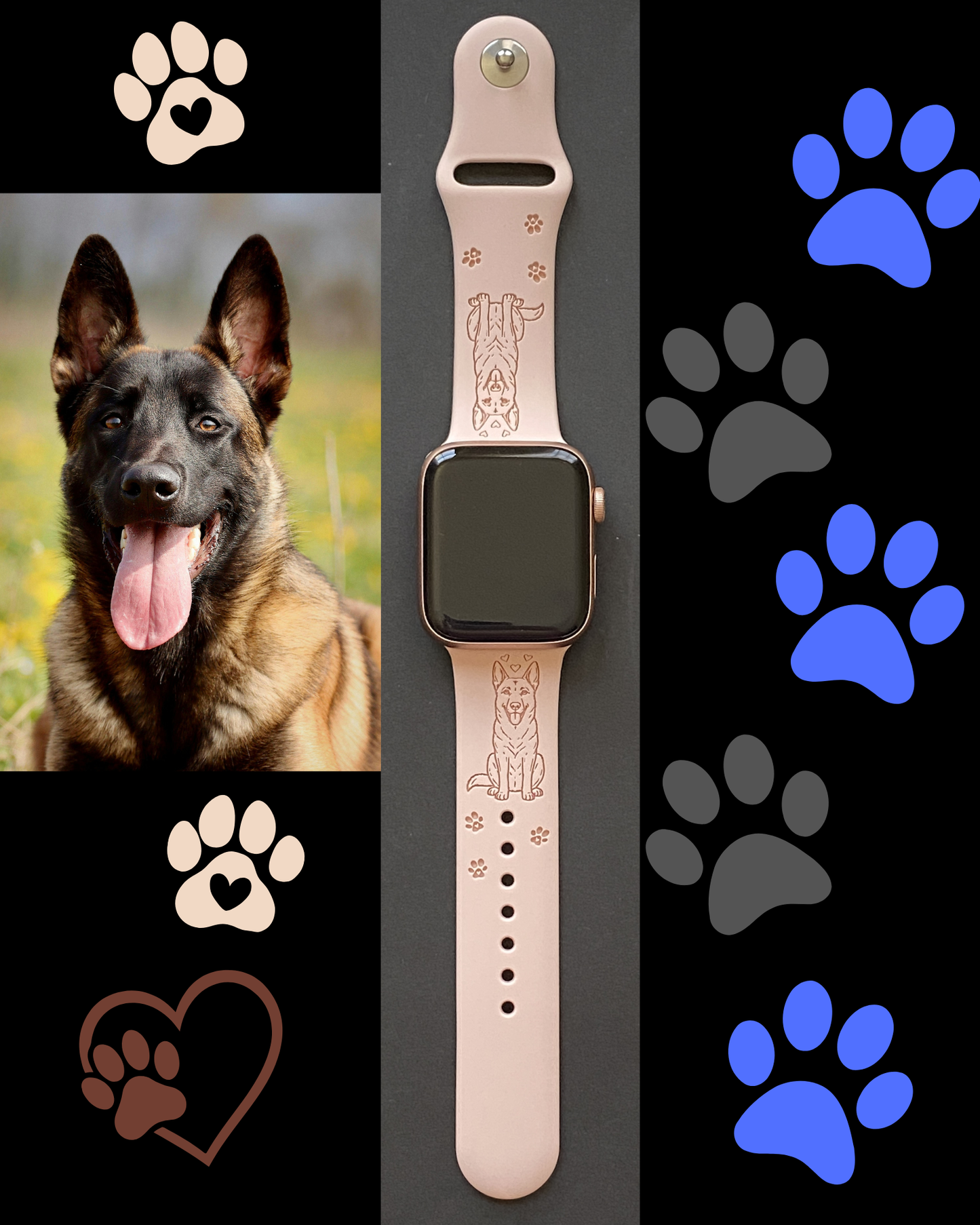 Belgian Malinois Shepherd Watch Band For Apple Watch