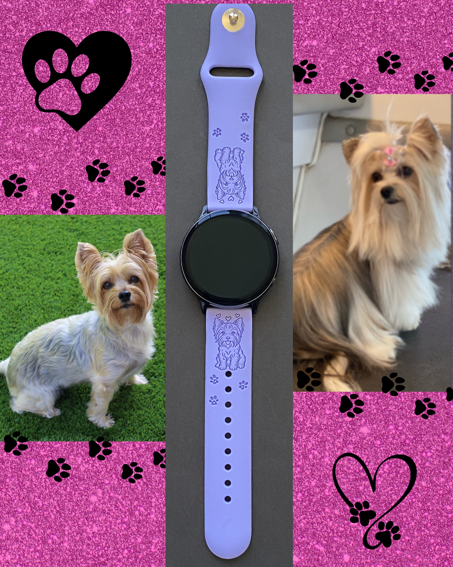 Yorkie Dog 20mm Samsung Galaxy Watch Band