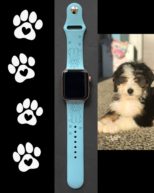Bernedoodle Dog Watch Band For Apple Watch
