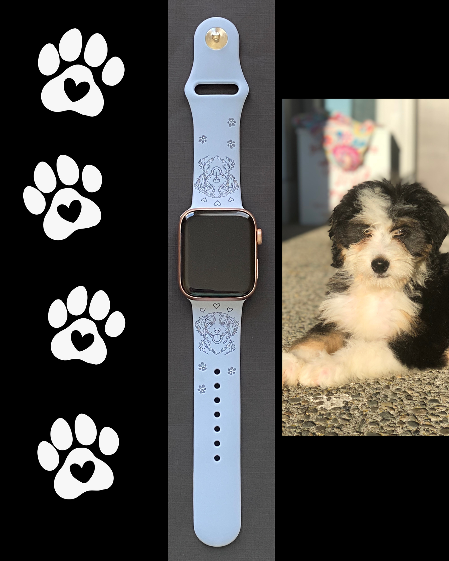 Bernedoodle Dog Watch Band For Apple Watch
