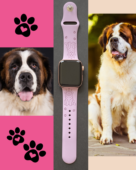 Saint Bernard Dog Watch Band For Apple Watch