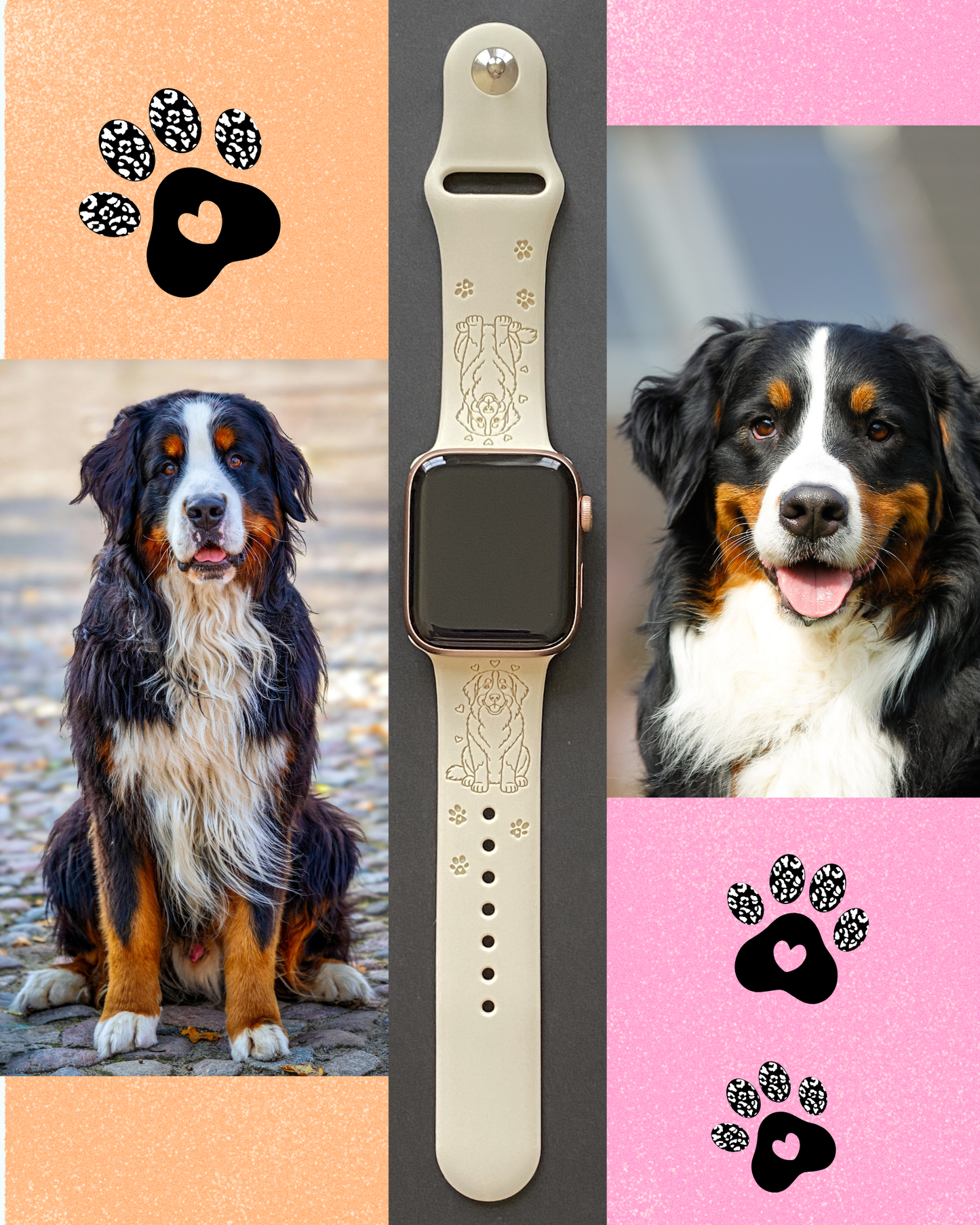 My Pet Bernese Mountain Dog Watch Band For Apple Watch
