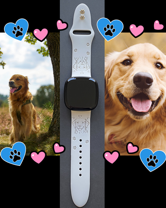 My Best Friend Golden Retriever Fitbit Versa 3/Versa 4/Sense/Sense 2 Watch Band