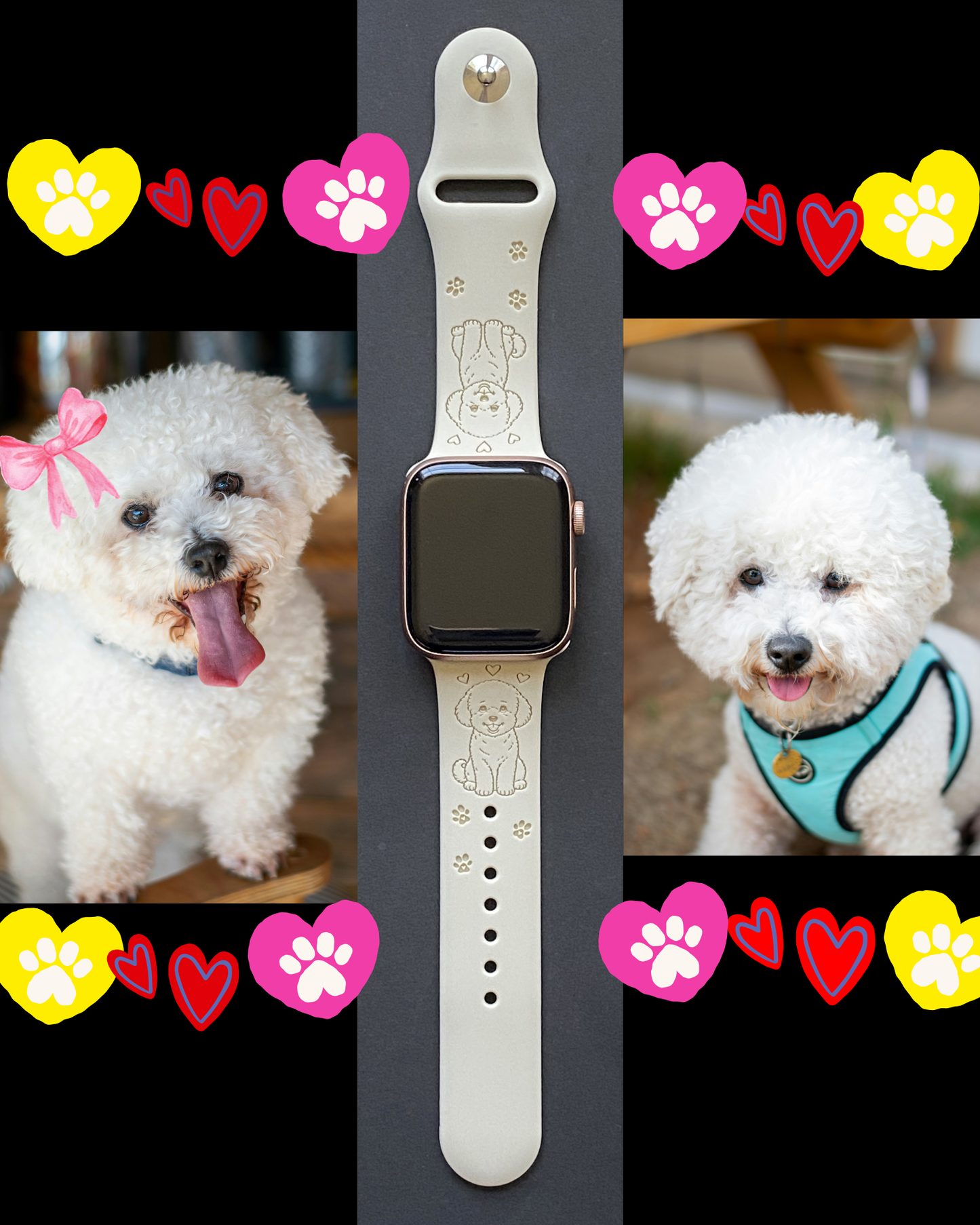 My Pet Bichon Frise Dog Watch Band For Apple Watch