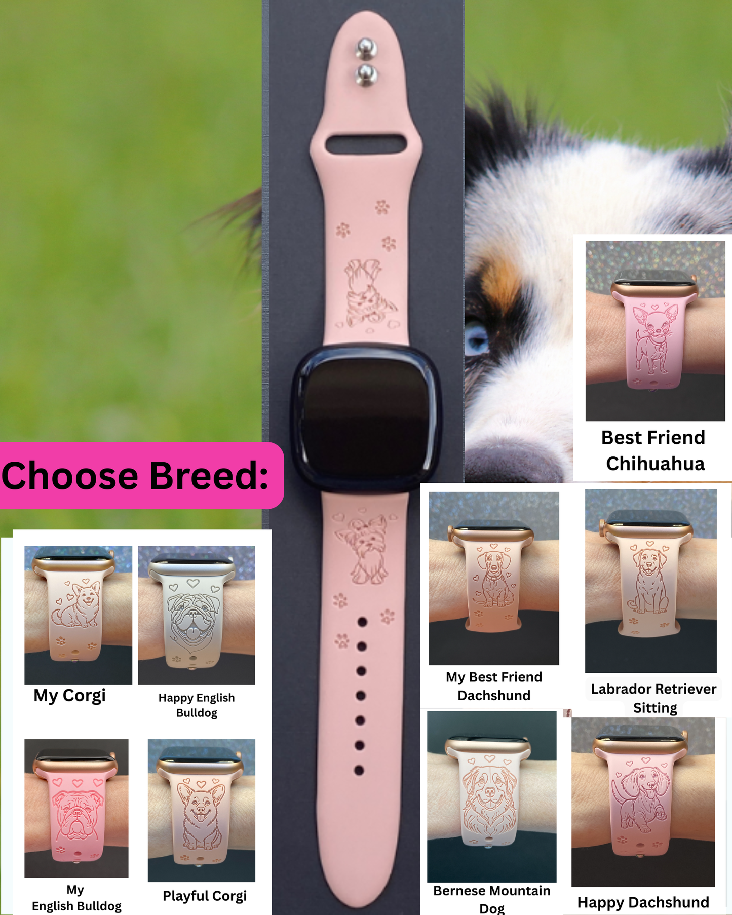 Dog Breed (#5) Fitbit Versa 3/Versa 4/Sense/Sense 2 Watch Band