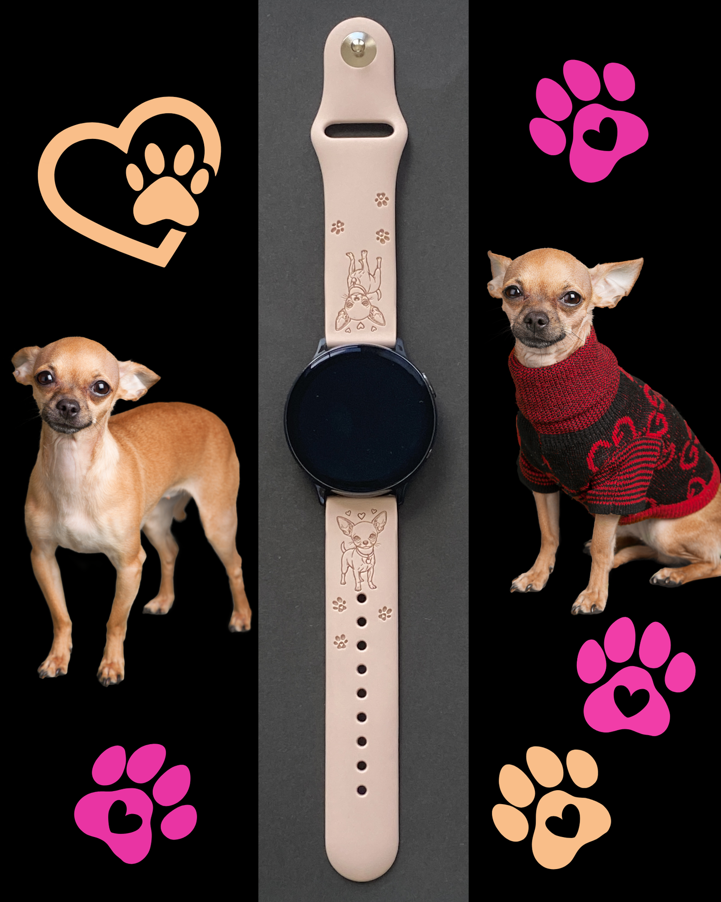 My Best Friend Chihuahua 20mm Samsung Galaxy Watch Band
