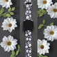 Black Floral Fitbit Versa 1/2 Watch Band