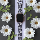 Black Floral Watch Band For Apple Watch