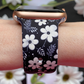 Black Floral Watch Band For Apple Watch
