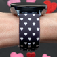Valentine Hearts Black Samsung Galaxy Watch Band