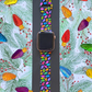 Christmas Lights Black Watch Band For Apple Watch
