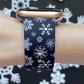 Snowflakes Black/White Watch Band For Apple Watch