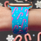 Blue Christmas Candy Canes Watch Band For Apple Watch