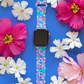 Blue Floral Watch Band For Apple Watch