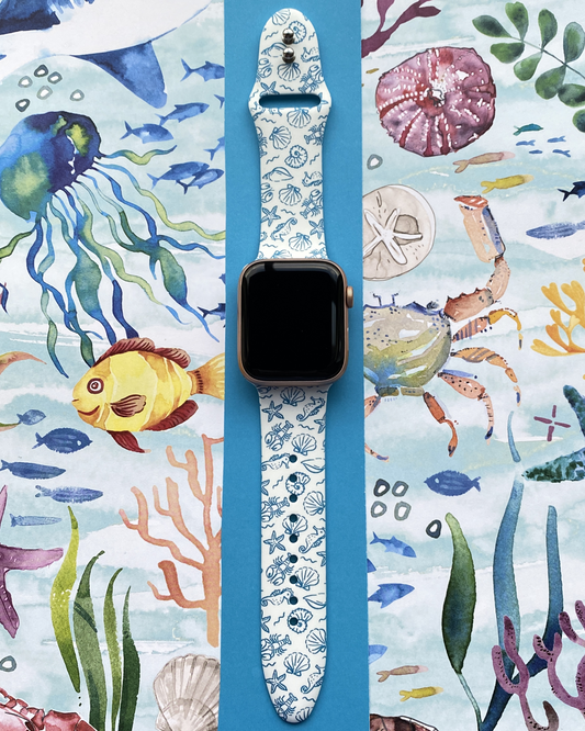 Blue Sea Life Watch Band For Apple Watch