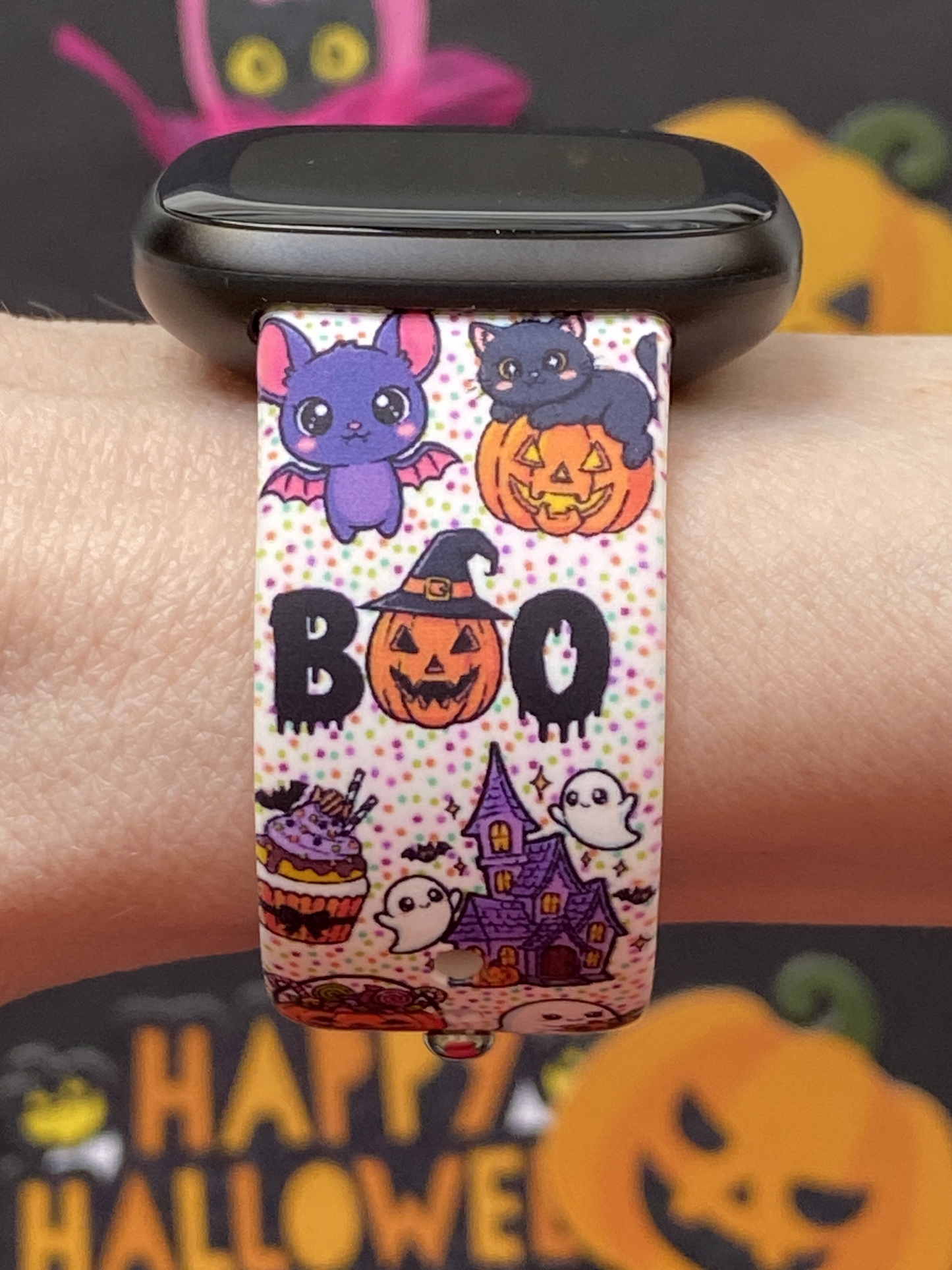 Bootacular Halloween Fitbit Versa 3/Versa 4/Sense/Sense 2 Watch Band