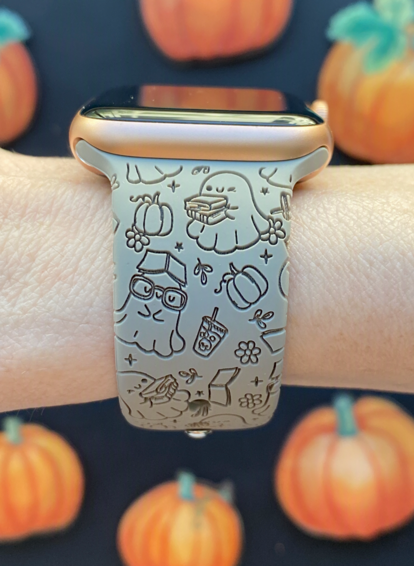 Ghostly Book Lover Watch Band For Apple Watch